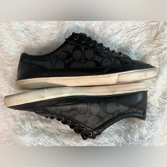Coach Porter Lo Top Leather Signature Logo Sneakers - Picture 6 of 12